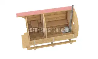 бочка модель "люкс с козырьком" № 310 фото 1