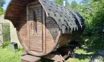 БАНЯ БОЧКА  ЛЮКС  С КОЗЫРЬКОМ №305 фото 1