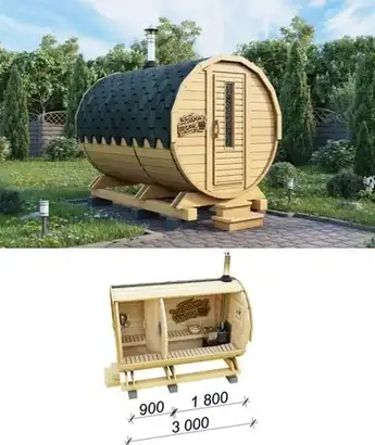Баня бочка Стандарт Баня бочка Стандарт