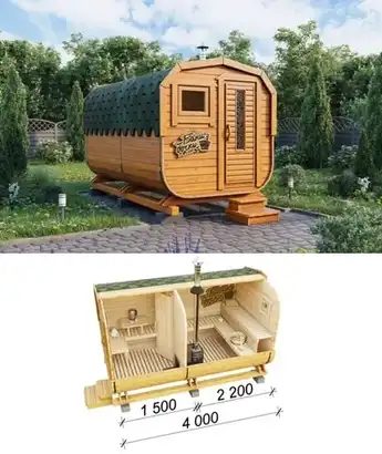 Баня квадробочка Люкс вход с торца Баня квадробочка Люкс вход с торца