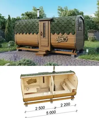 Баня квадробочка Супер-люкс вход с боку Баня квадробочка Супер-люкс вход с боку