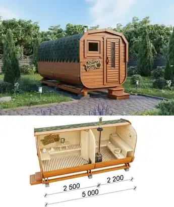 Баня квадробочка Супер-люкс вход с торца Баня квадробочка Супер-люкс вход с торца