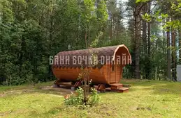 Баня бочка люкс с козырьком #340 фото 1